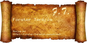 Forster Terézia névjegykártya